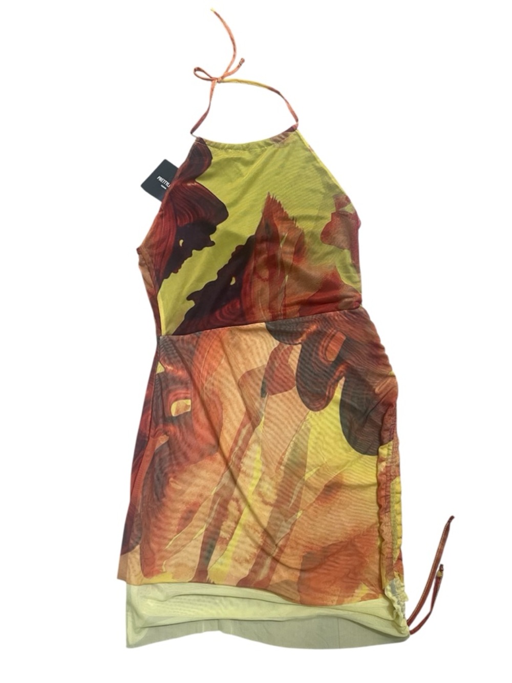 PrettyLittleThing halter mini dress. New with tag